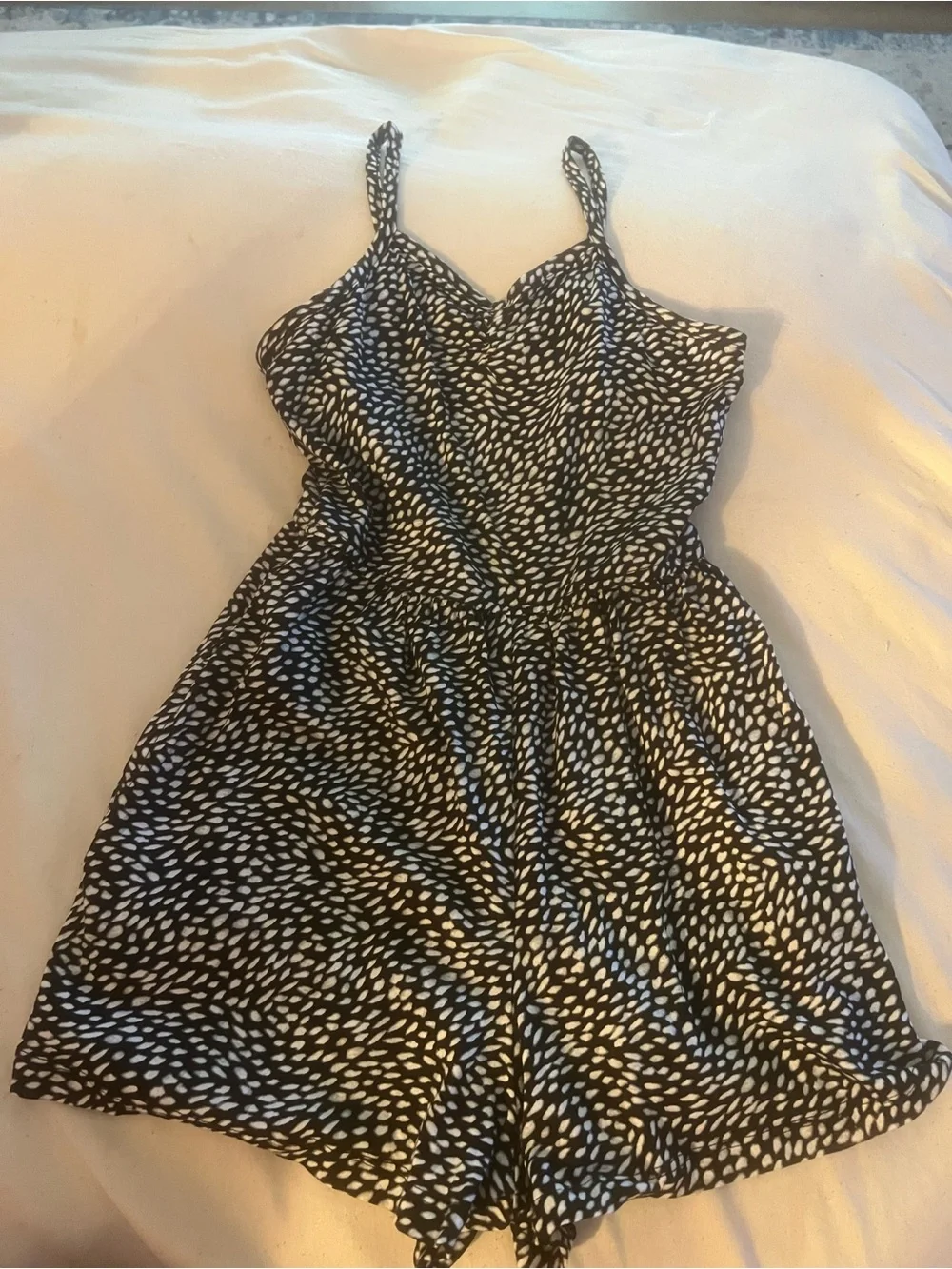 2 Rompers 100% Cotton | Old Navy Girls' | Black Speckle & Green Tropical